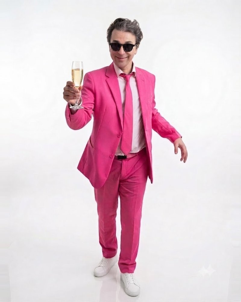 Monsieur Sucre porte un toast au champagne pour un vin d'honneur de mariage en Île-de-France